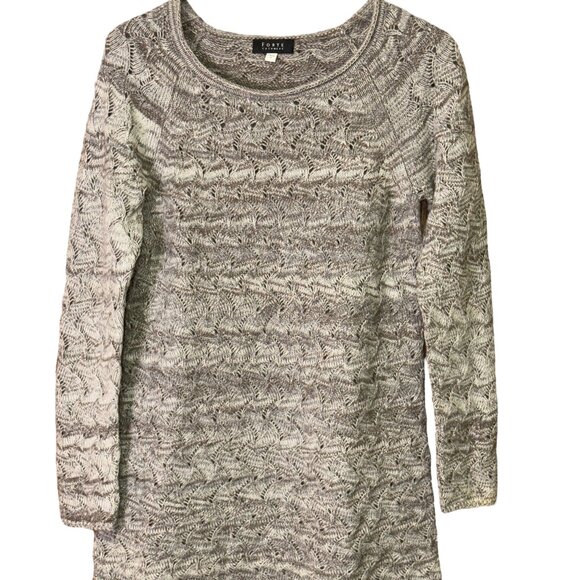 Forté Cashmere Women’s Light Brown Knit Pullover Sweater – Size Small - Picture 1 of 7